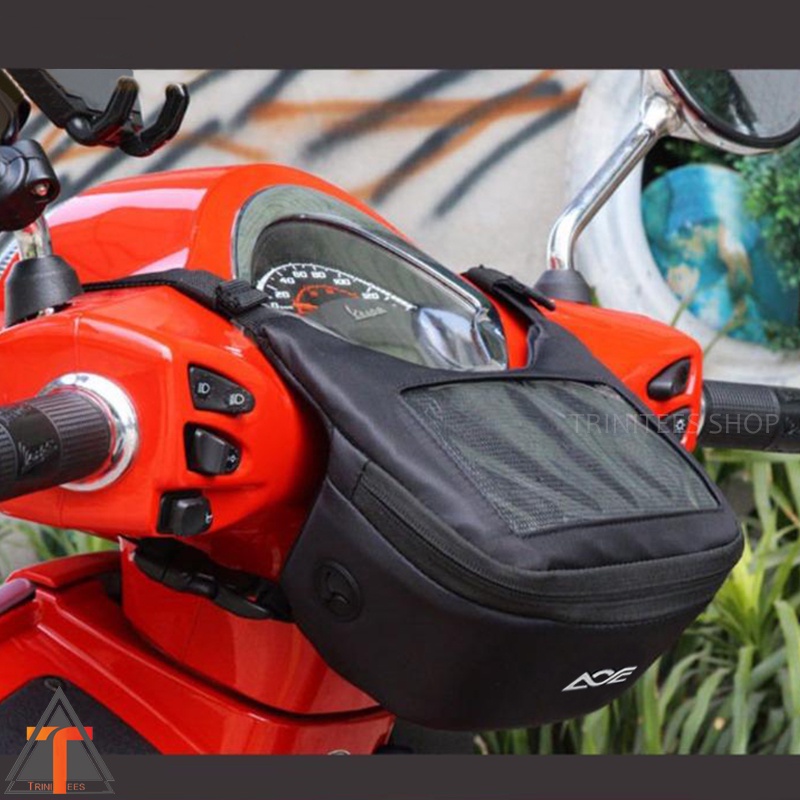 Motorcycle Handlebar Bag with Cellphone Holder Splash Proof Motorbag