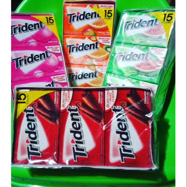 11/2022 Trident Gum Bursting w/ more Flavor 15 count | Shopee Philippines