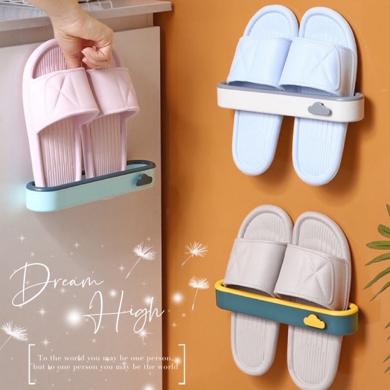 Shoes rack wall hanging slippers rack Shoe Storage Bathroom Wall ...