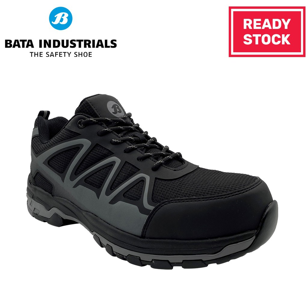 BATA Sportmates Mendel Gen 3 Black/Grey Lace Up With Composite Toecap ...