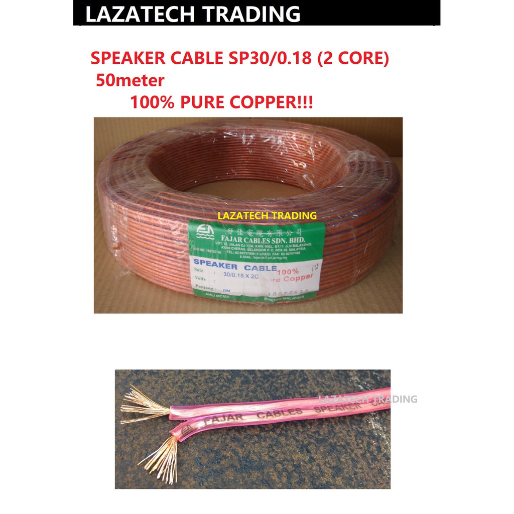 SPEAKER CABLE SP30/0.18 (TWIN CORE) | Shopee Philippines