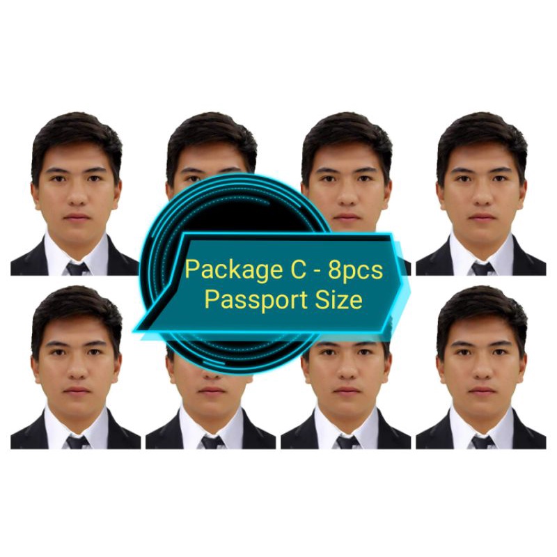 Package C 8pcs Passport Size 1.5 x 1.5 ID Photo Print Shopee Philippines
