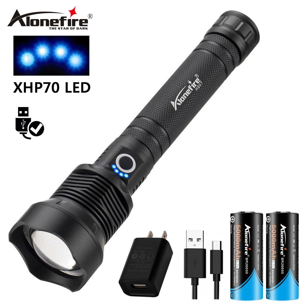 Alonefire H007 8000 Lumen Xhp70 Led Flashlight Waterproof Usb ...