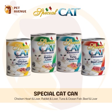 Special Cat Can Food 400g (Tuna, Rabbit, Chicken Heart, Beef) | Shopee ...