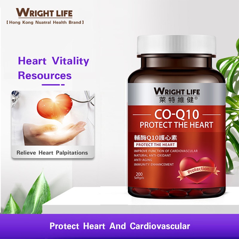 WRIGHT LIFE Japan Kaneka Coq10 50Mg 200 Softgels Antioxidant For Heart