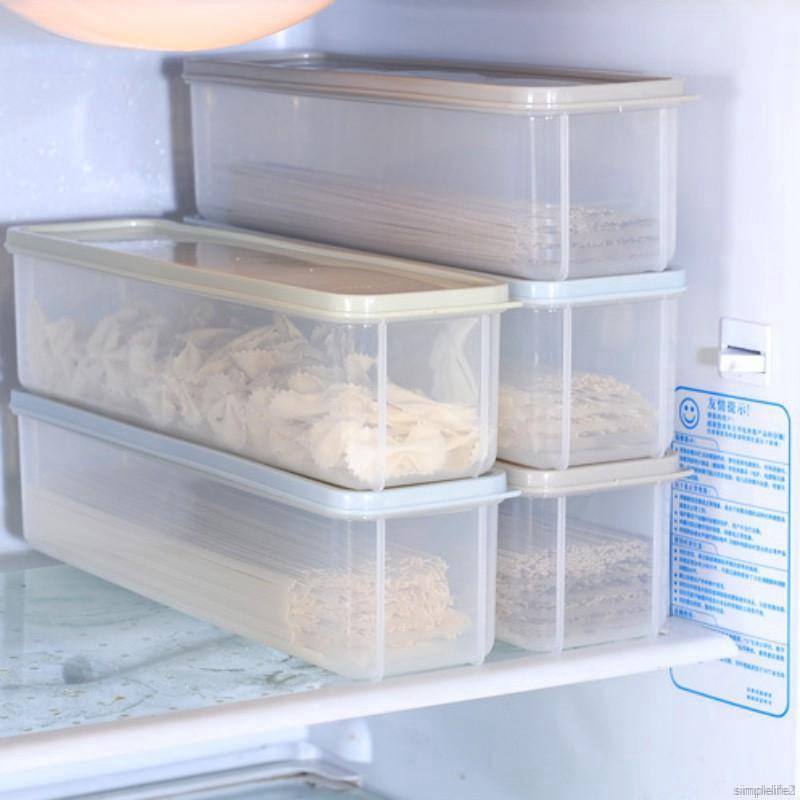 Large Capacity Airtight Rectangular Pasta Box Noodles Container Kitchen ...