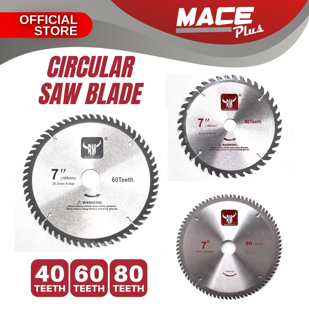 7" Circular Saw Blade 40T / 60T / 80T ( 180mm ) Shopee Philippines