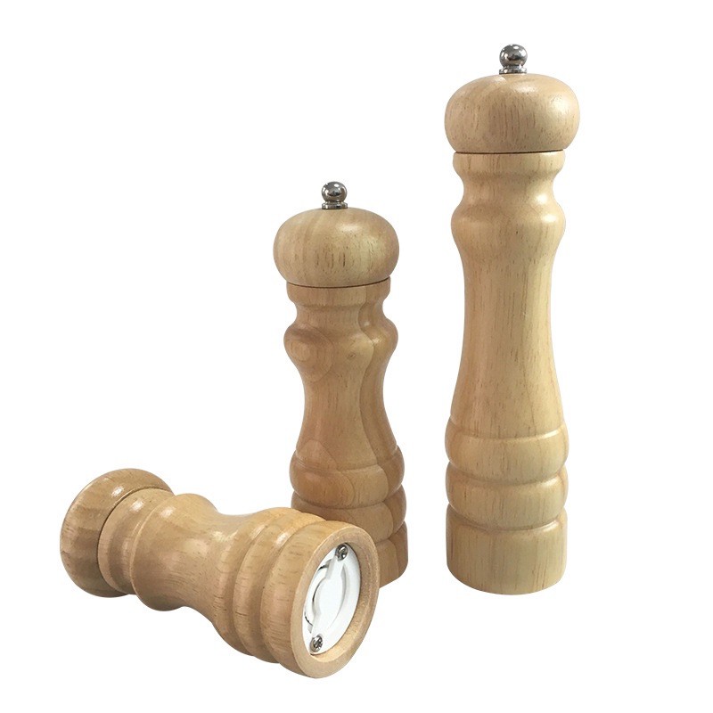 Wooden Oak Pepper Grinder Spice Mill Salt Corn Muller 6/8/10 Inch ...