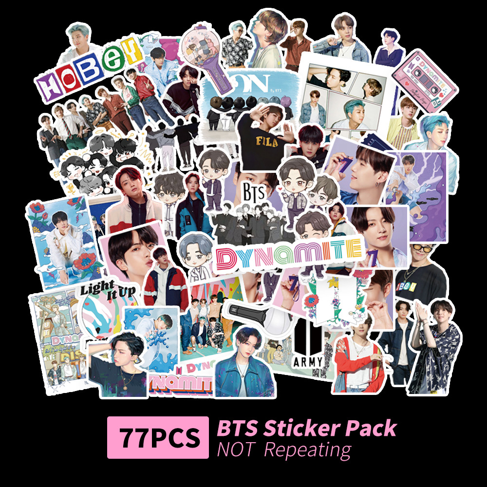 Sticker BTS DYNAMITE Album KPOP Photo Stickers Pack DIY for Laptop ...