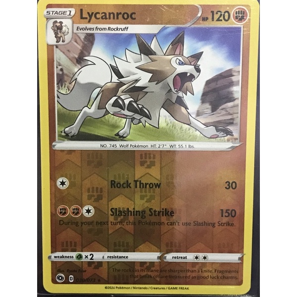 Lycanroc [Reverse Holo] (Champion's Path) Shopee Philippines