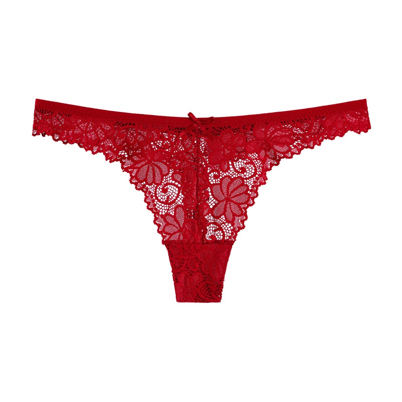 Women Thongs Sexy Lace Tibak Panties Hollow Out G String Transparent ...