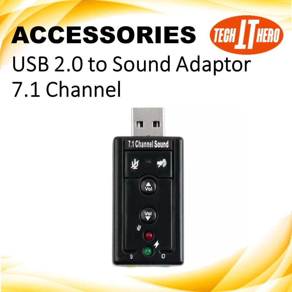 Mini USB 2.0 Audio External Sound Card Converter Virtual 7.1 Channel ...