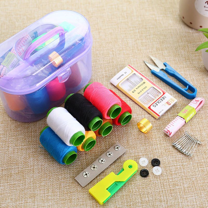 10 in1 Sewing Kit Box Set Small Household Sewing Tools Portable Sewing