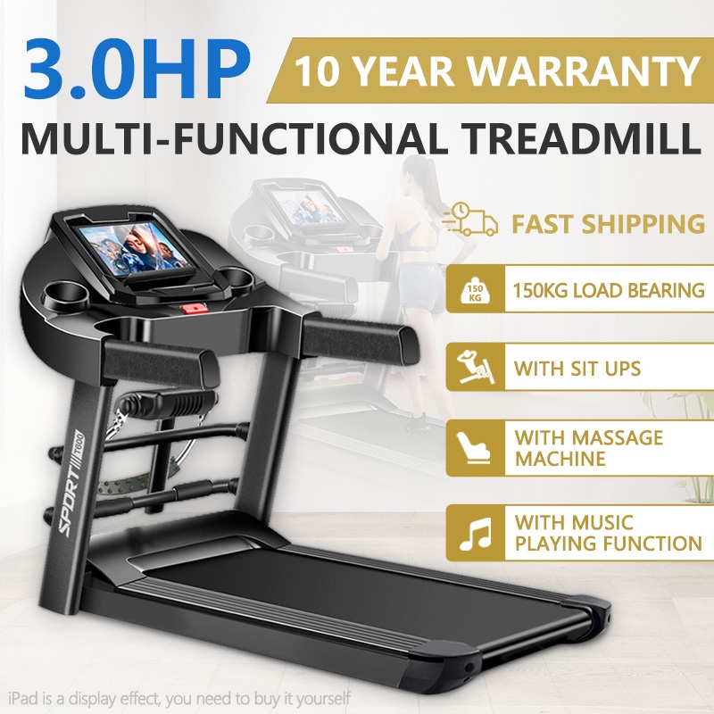 Tops Electric Treadmill Home Flat Treadmill Fitness Equipment with Hand
