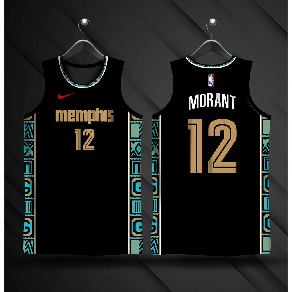 2021 City Edition Memphis Grizzlies Black #12 NBA Jersey-311,Memphis  Grizzlies