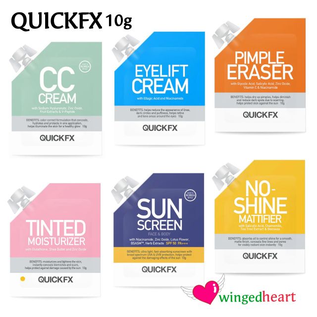 QUICKFX Products 10g (Moisturizer, Eye Lift, Sun Screen, Pimple Eraser