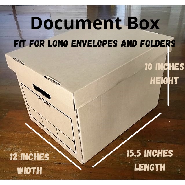 (Positivity) 3 Pack Document Boxes w/ Lid for Organizing, Filing ...