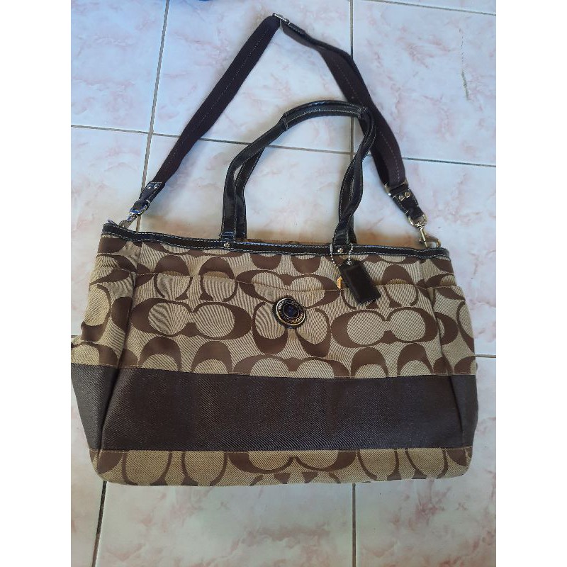 Used coach hot sale diaper bag