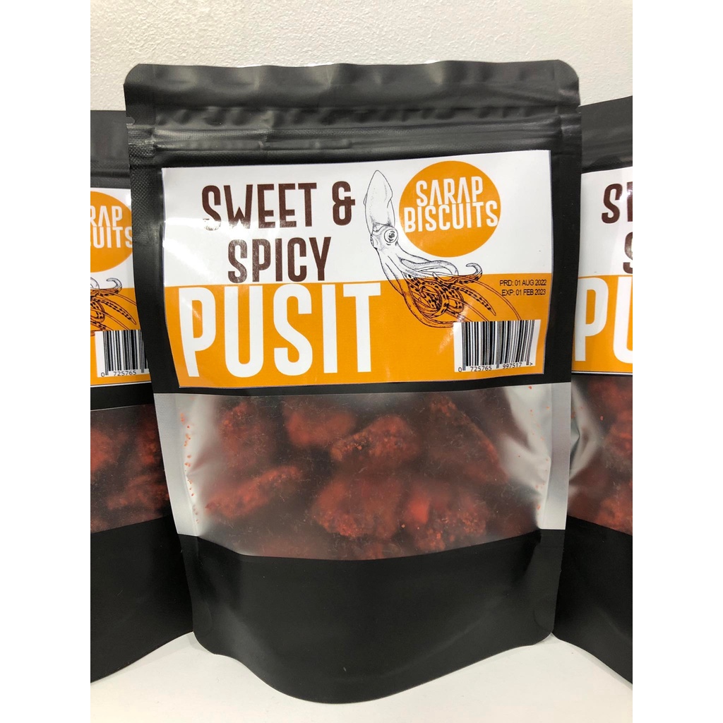 PUSIT SWEET & SPICY ( dried sweet and spicy squid ) by sarap biscuits