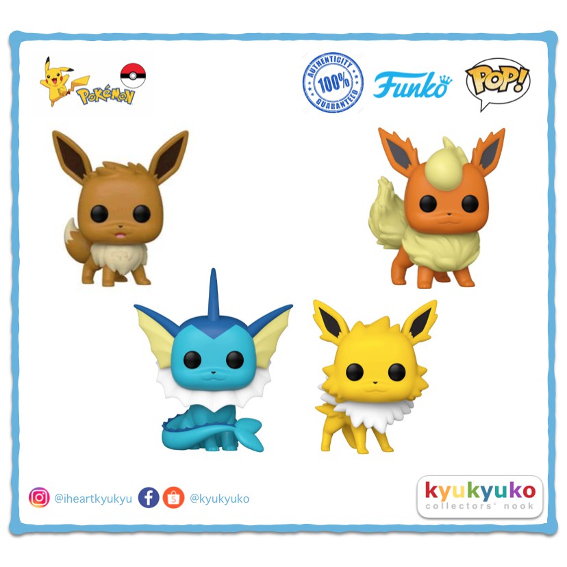 Funko Pop! Pokemon - Ultimate 4-Pack Eevee, Vaporeon, Jolteon