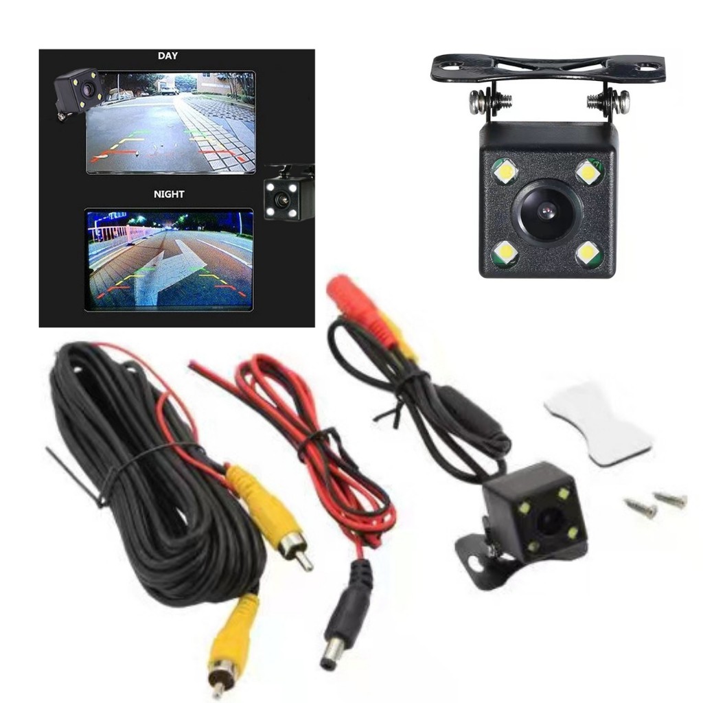 COS 4 CAR REAR CAMERA 4 LED LIGHT REVERSE BACKUP CAMERA FOR STEREO W ...