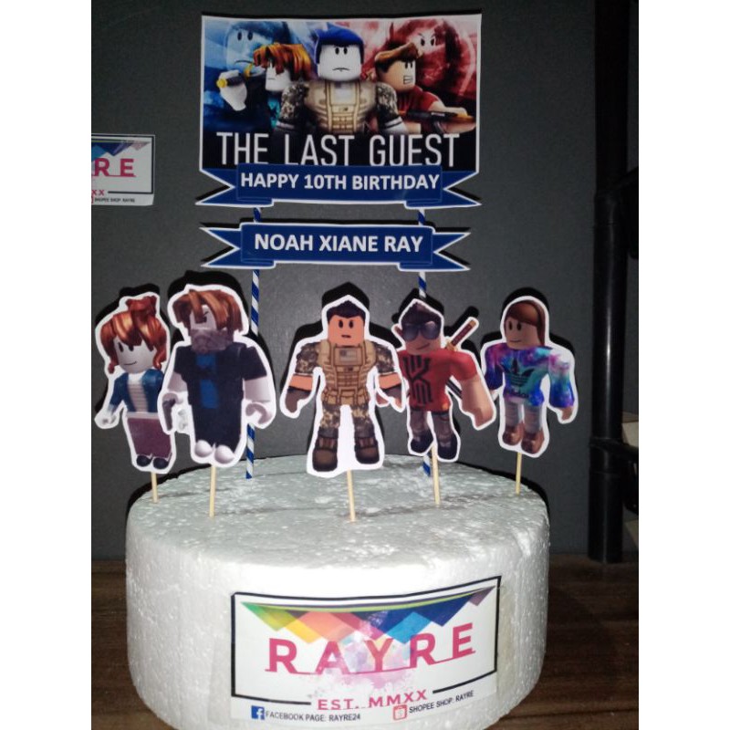 ROBLOX R3 THE LAST GUEST PERSONALIZED CAKE TOPPERS | Shopee Philippines