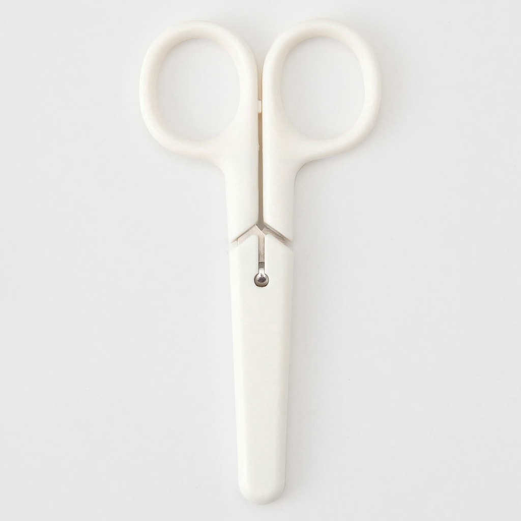 MUJI Stainless Steel Scissors 10.5 cm Length (White-RIGHT-handed ...