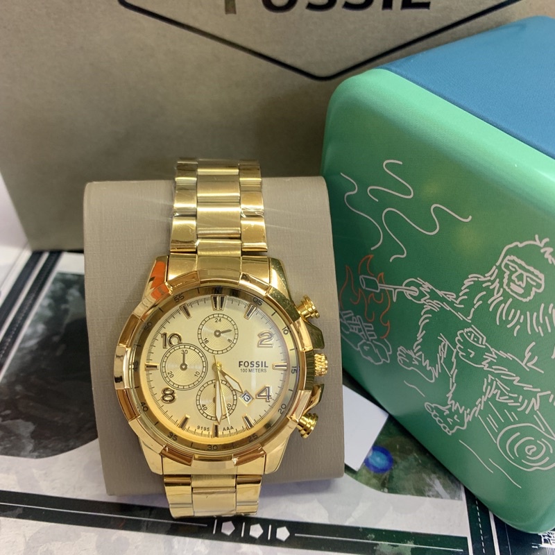 Fossil watch price gold sale