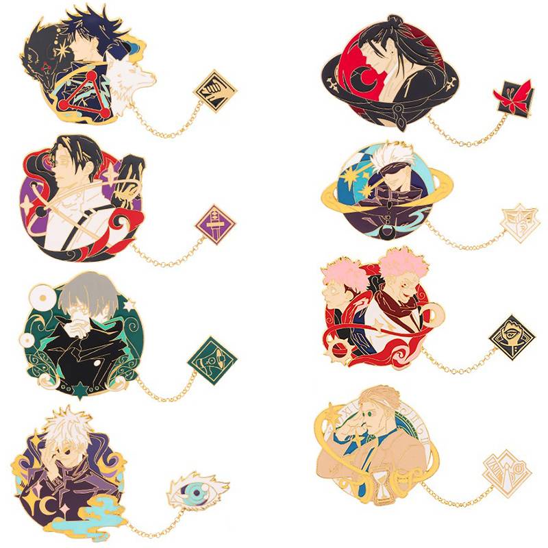 New Japanese Anime Icons Jujutsu Kaisen Enamel Pin Brooches clothes ...