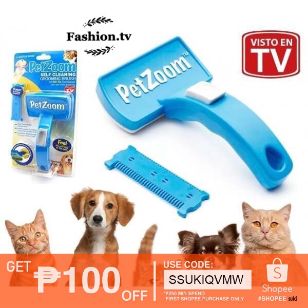 Petzoom self store cleaning grooming brush