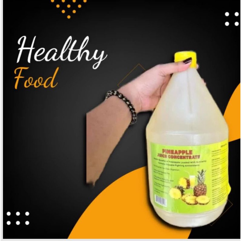 Pineapple Juice concentrated in 1 gallon/maximum 6 gallons per order