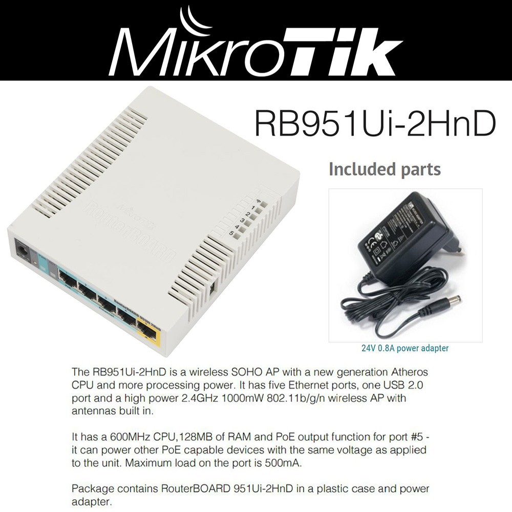 Mikrotik RB951Ui-2HnD Router Manager | Shopee Philippines