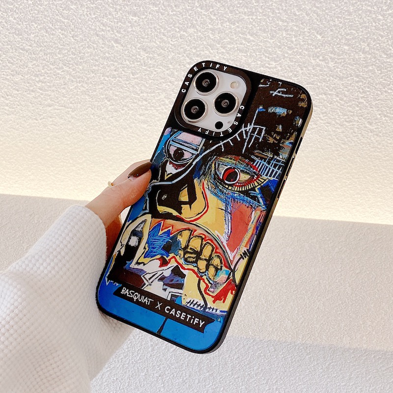 Artist Basquiat Graffiti Mirror Phone Case for iPhone 17 16 15 14