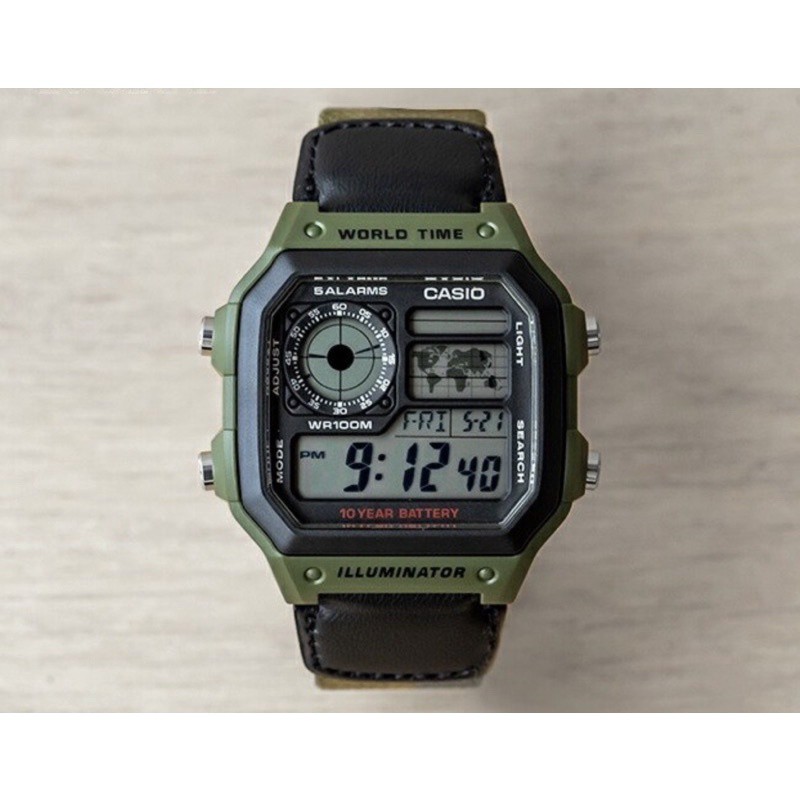 Casio discount ae1200 green