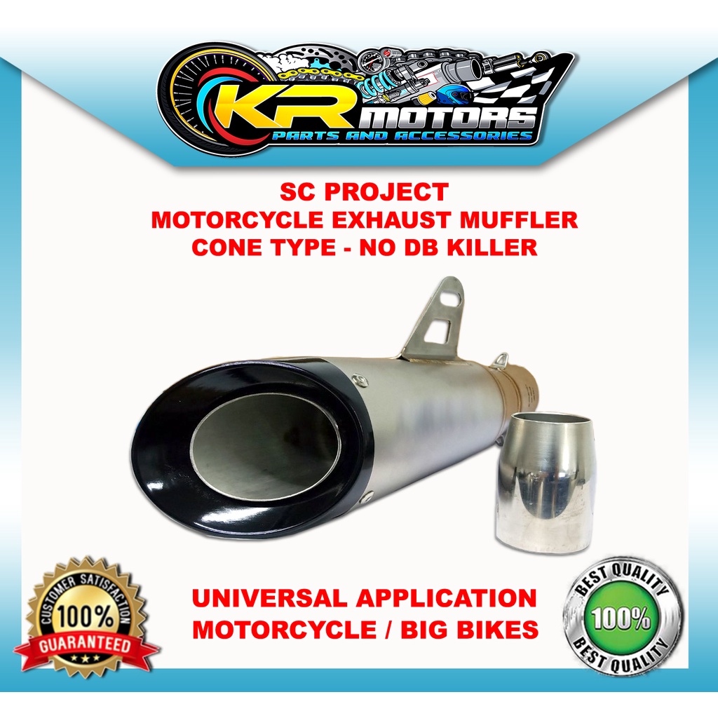 SC Project Exhaust Muffler Exhaust Cannister Cone Type Universal  Motorcycle Big Bikes