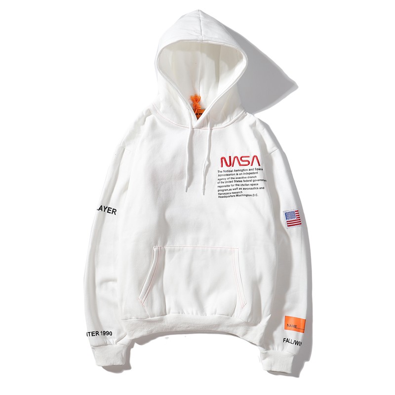 Heron preston nasa white hoodie on sale