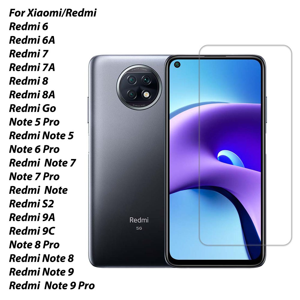 Tempered Glass Screen Protector for Xiaomi Redmi  6,6A,7,7A,8,8A,Go,Note5pro,Note5,Note6Pro,Note7