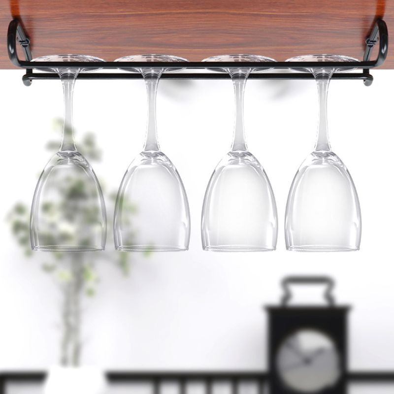 LIVI Single Row Suspension Hanging Wine Glass Holder Inverted Shelf