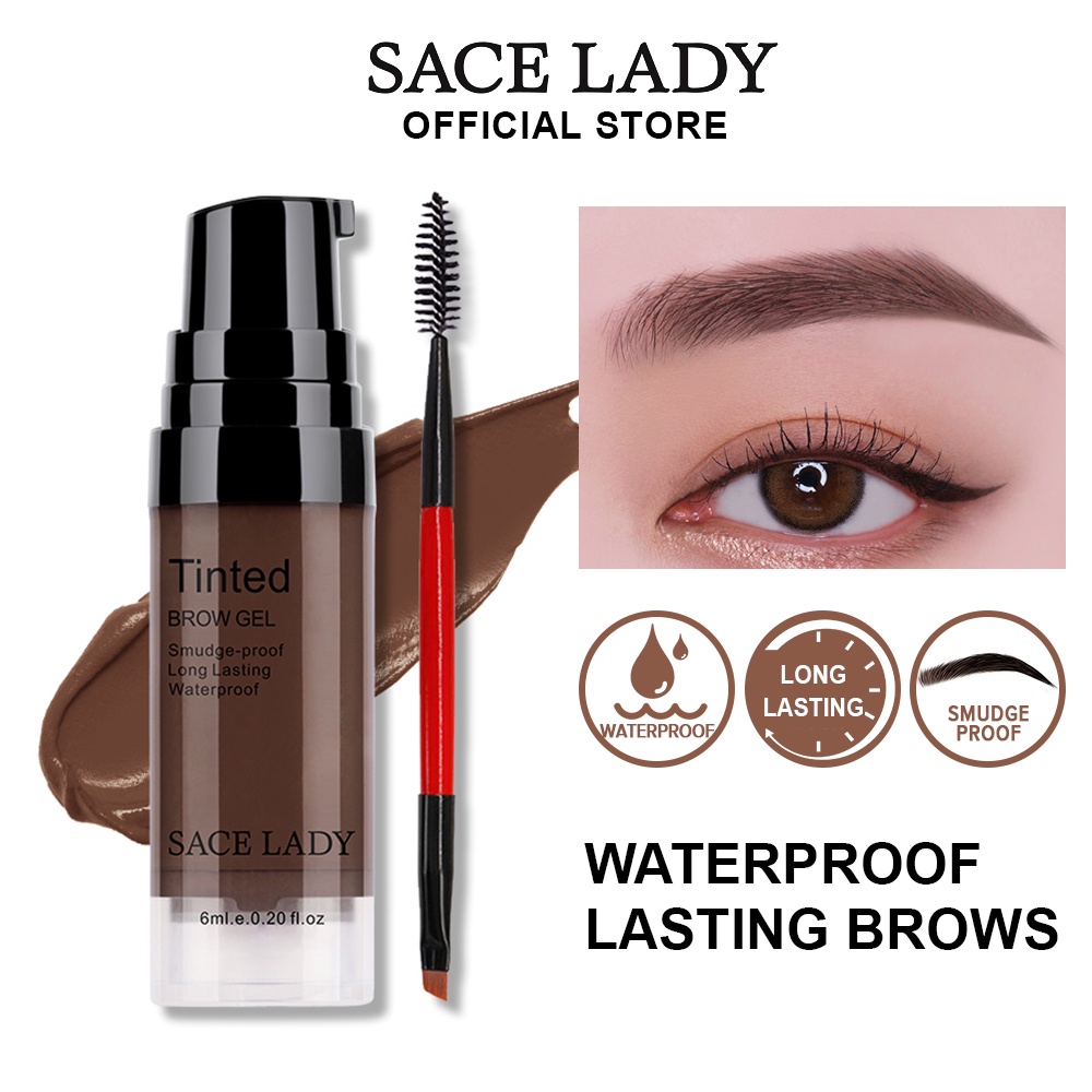 SACE LADY Waterproof Eyebrow Gel Long Lasting Tinted Brow Cream Eyebrow