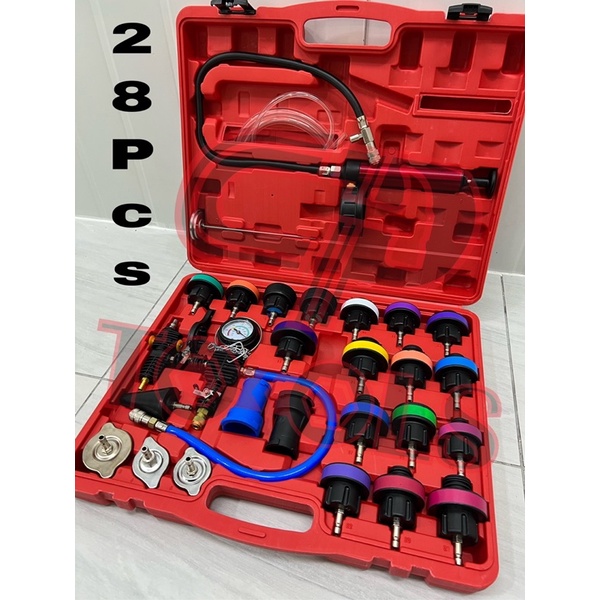 Universal Cooling System Radiator Tester Gasket Test Kit Set / 28Pcs ...