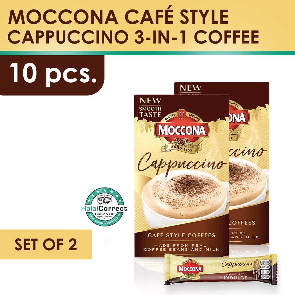 Moccona Café Style Cappuccino 3in1 Coffee (10 Sachets) Set of 2