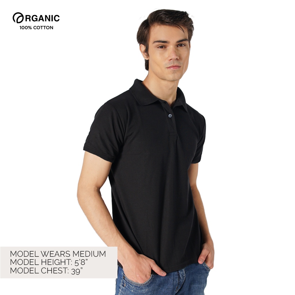 Organic 100 Cotton Polo Shirt for Men short sleeve polo tshirt for men and women casual Shopee Philippines