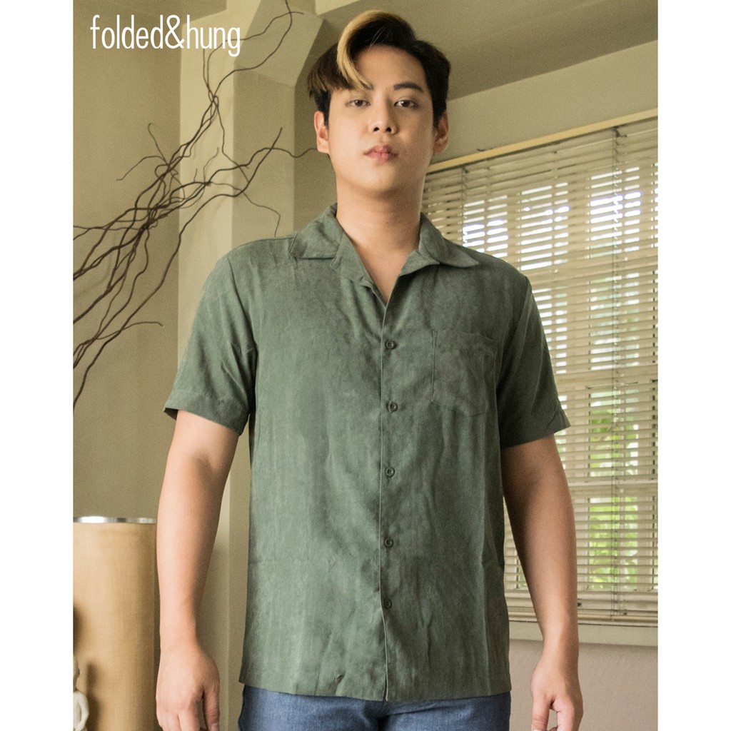 Moss Green Buttondown Shirt Short Sleeve – Cutton Garments