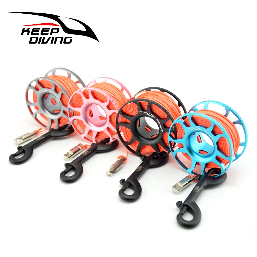 KEEP DIVING 15M/30M Scuba Diving Aluminum Alloy Spool Finger Reel with ...
