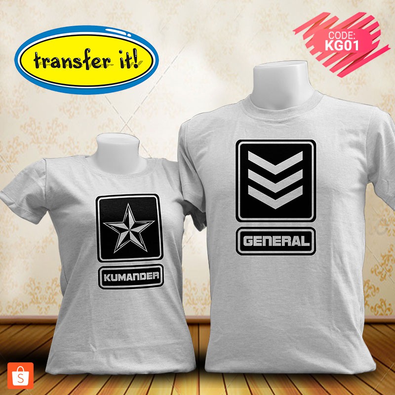 general and kumander couple shirt