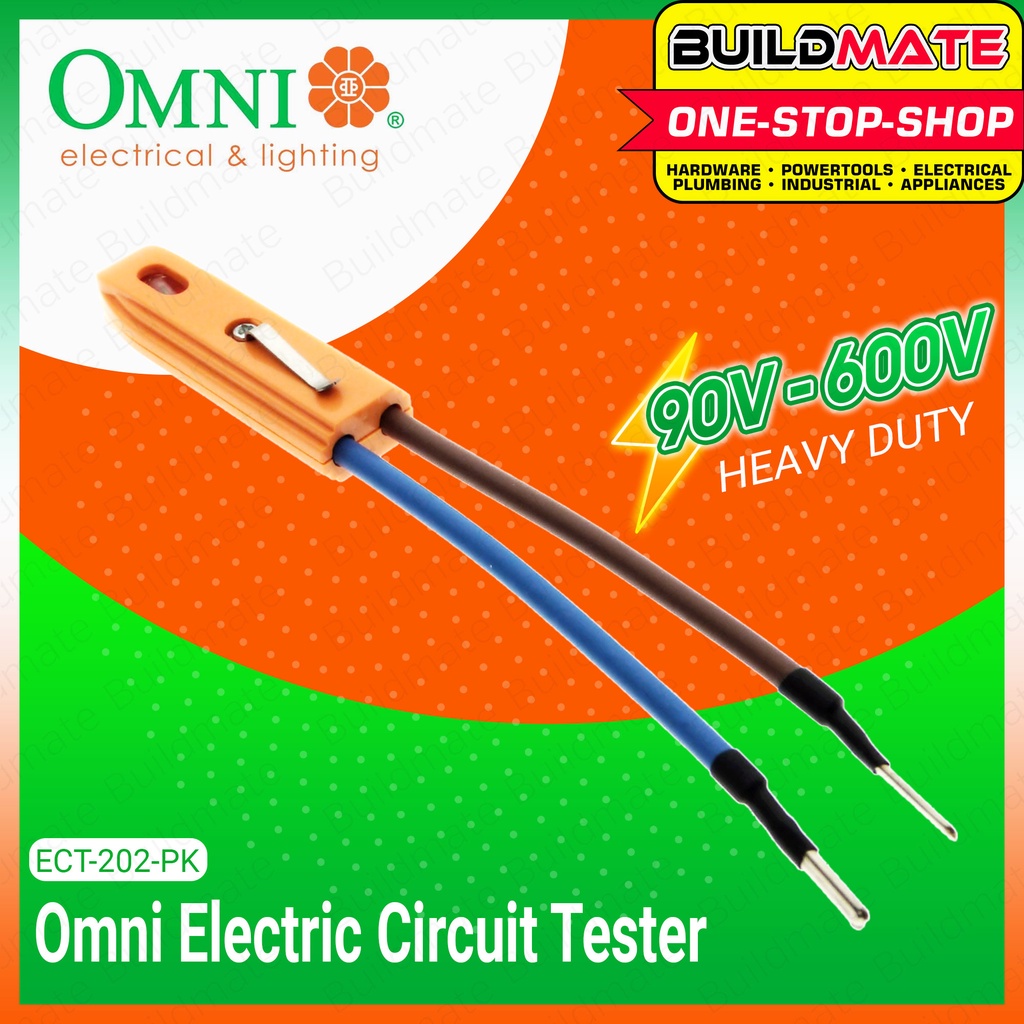 OMNI Electric Wall Outlet Circuit Tester Electrical 20V600V ECT202/O •BUILDMATE• Shopee