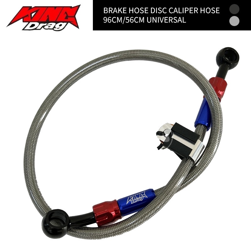 KING DRAG Brake Hose Disc Caliper Hose 96CM / 56CM Universal Made IN ...