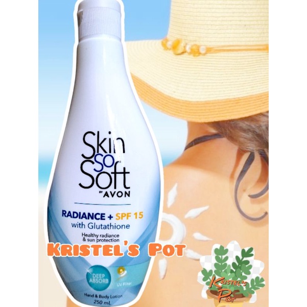 AVON Skin So Soft ultra Glutathione lotion with SPF15 250ml | Shopee  Philippines