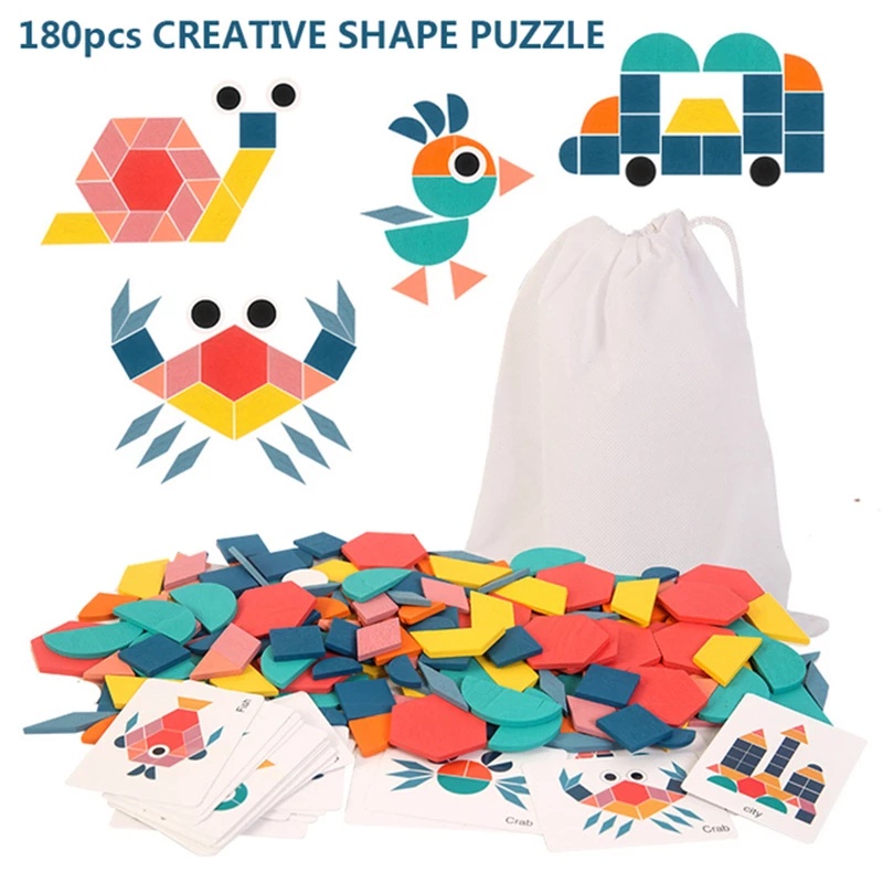KAYU WE Creative Shape Puzzle 180pcs / Creative Wooden Puzzle ...