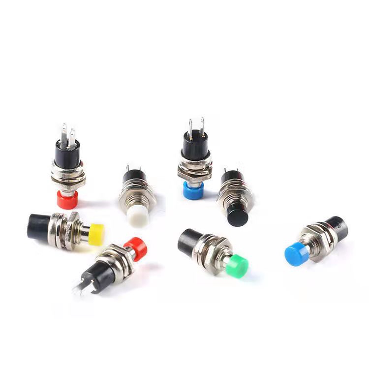 Red Black 1 Piece Push Button Switch On Off Model PBS-110 Size 7 Mm ...